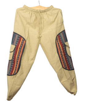Yellow Skinny Fit Trousers Patch