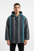 Blue Stripe Zipper Cotton Jacket