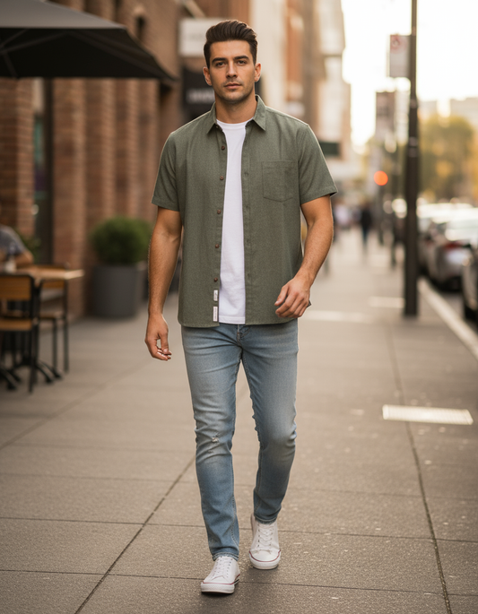 Hemp/cotton Half shirt