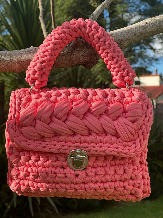 Puff-Stiched Hand Bag