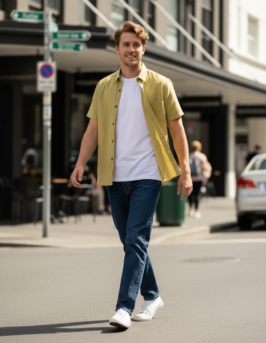 Hemp/cotton Half shirt