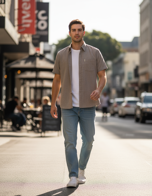 Hemp/cotton Half shirt