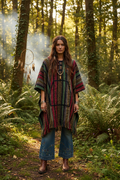 Multicolor Poncho Model