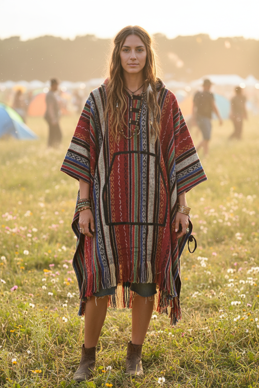 Red Poncho Model