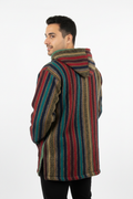 Stripe Hoodie Cotton Jacket - Side Angle